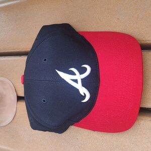 Vintage Grossman Caps MLB Atlanta Braves Classic 100% Wool Strapback Cap Hat OS